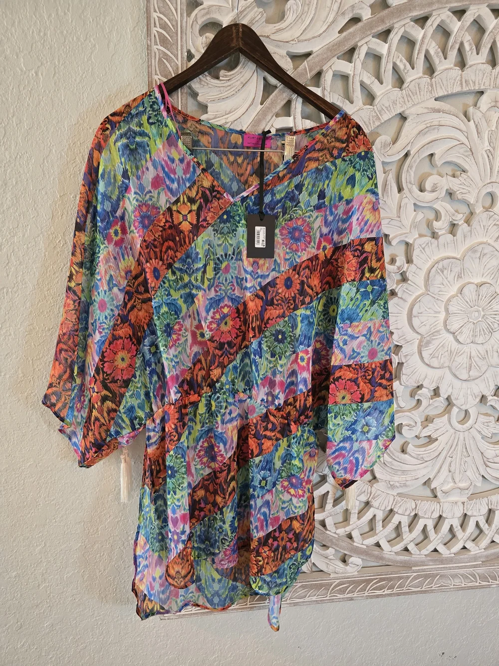 Kurt Geiger London X Matthew Williamson Tunic Swim Coverup Kensington Printed S - Picture 2 of 8